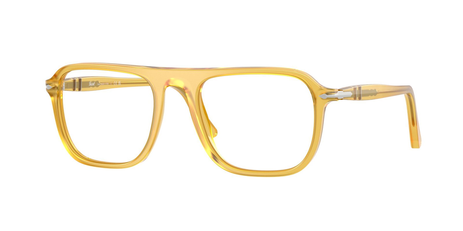 Das Bild zeigt die Persol Fassung PO3359V 204 leicht seitlich., Zubehor, Brillen